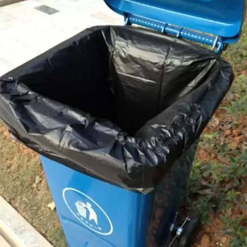 Black large garbage bag thickened commercial supermarket flat mouth garbage bag hotel property kitchen waste garbage bag wholesale