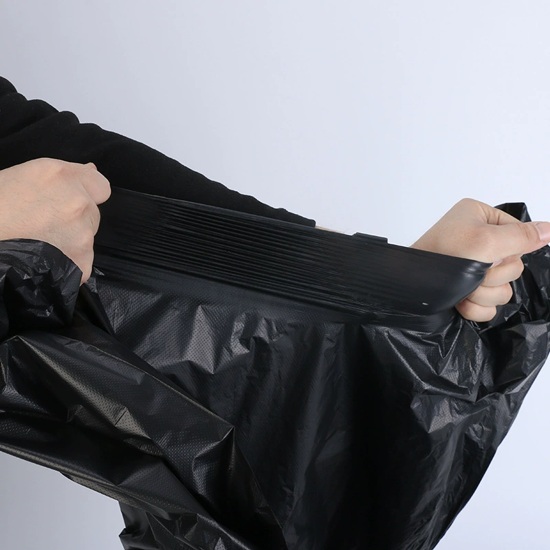 Black large garbage bag thickened commercial supermarket flat mouth garbage bag hotel property kitchen waste garbage bag wholesale