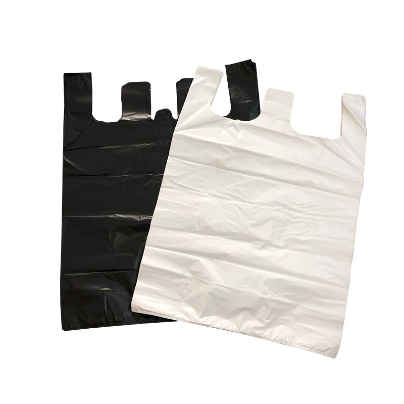 Clothing packaging bag, hand-held plastic bag, garbage bag, milky white packaging bag, large plastic vest bag, vest style