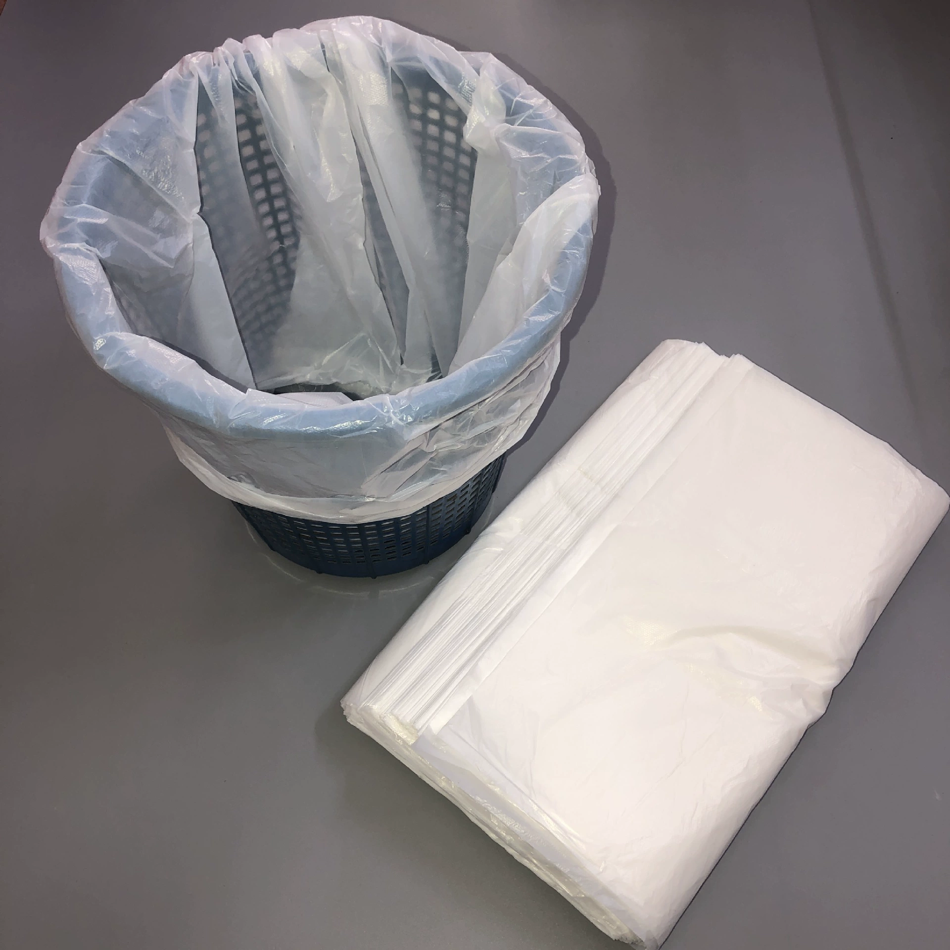 White garbage bags, household kitchen waste, commercial supermarkets, flat mouth wholesale, large capacity, commercial grade, thickened