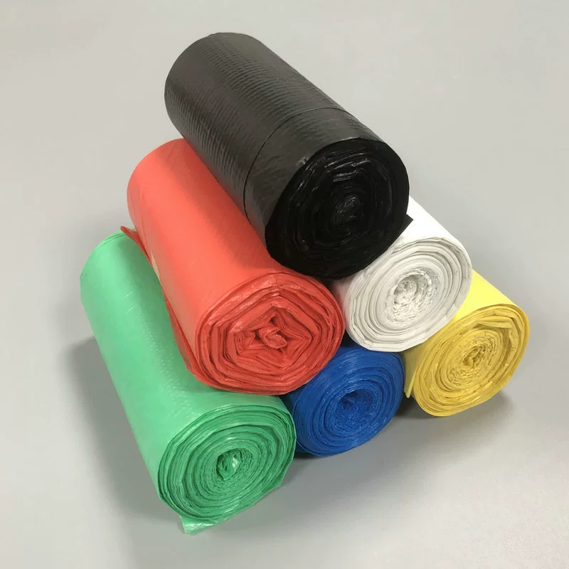 Thickened continuous roll garbage bag black flat mouth 45 * 50 household kitchen waste commercial supermarket color thickened version