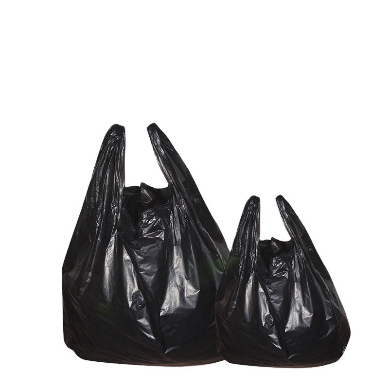 Clothing packaging bag, hand-held plastic bag, garbage bag, milky white packaging bag, large plastic vest bag, vest style